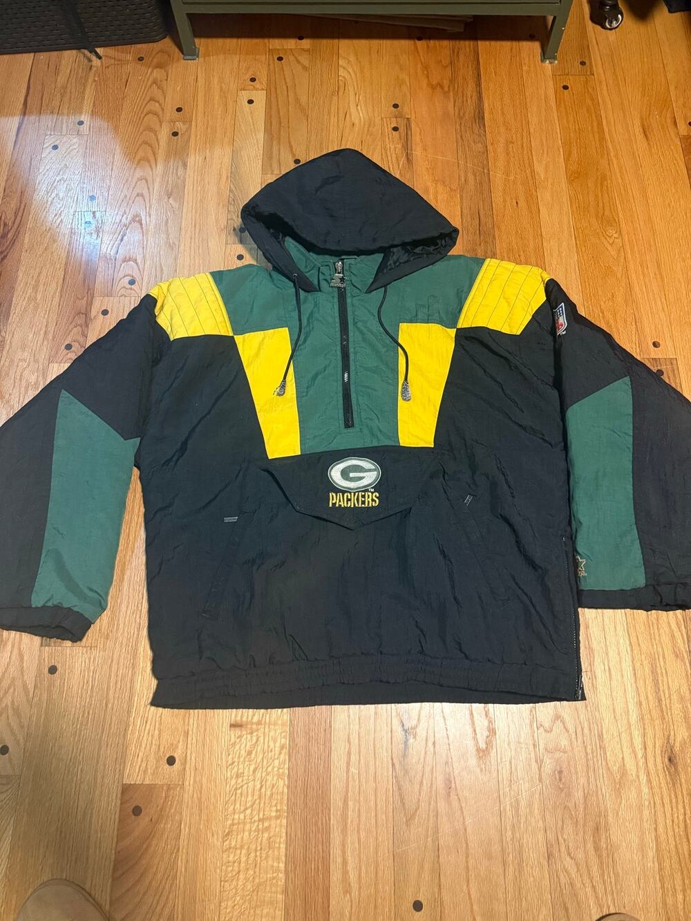 Vintage 90s Starter Green Bay Packers NFL Pro Line Jacket Mens L Hooded